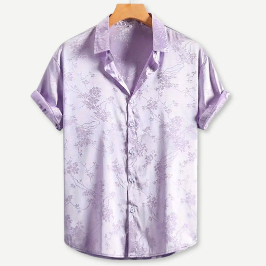 Elegant Floral Embroidery Noir Bloom Shirt – Luxury Comfort & Versatile Style