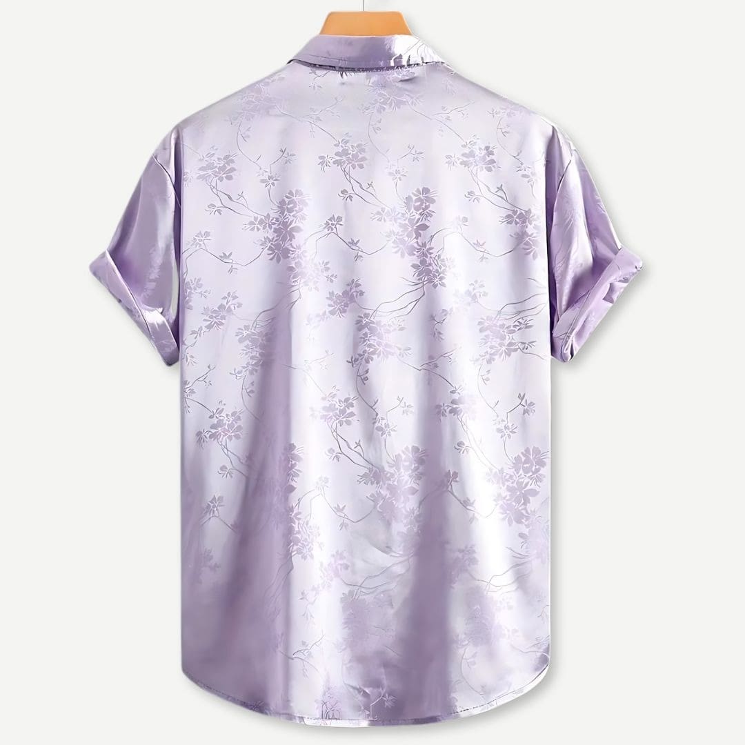 Elegant Floral Embroidery Noir Bloom Shirt – Luxury Comfort & Versatile Style