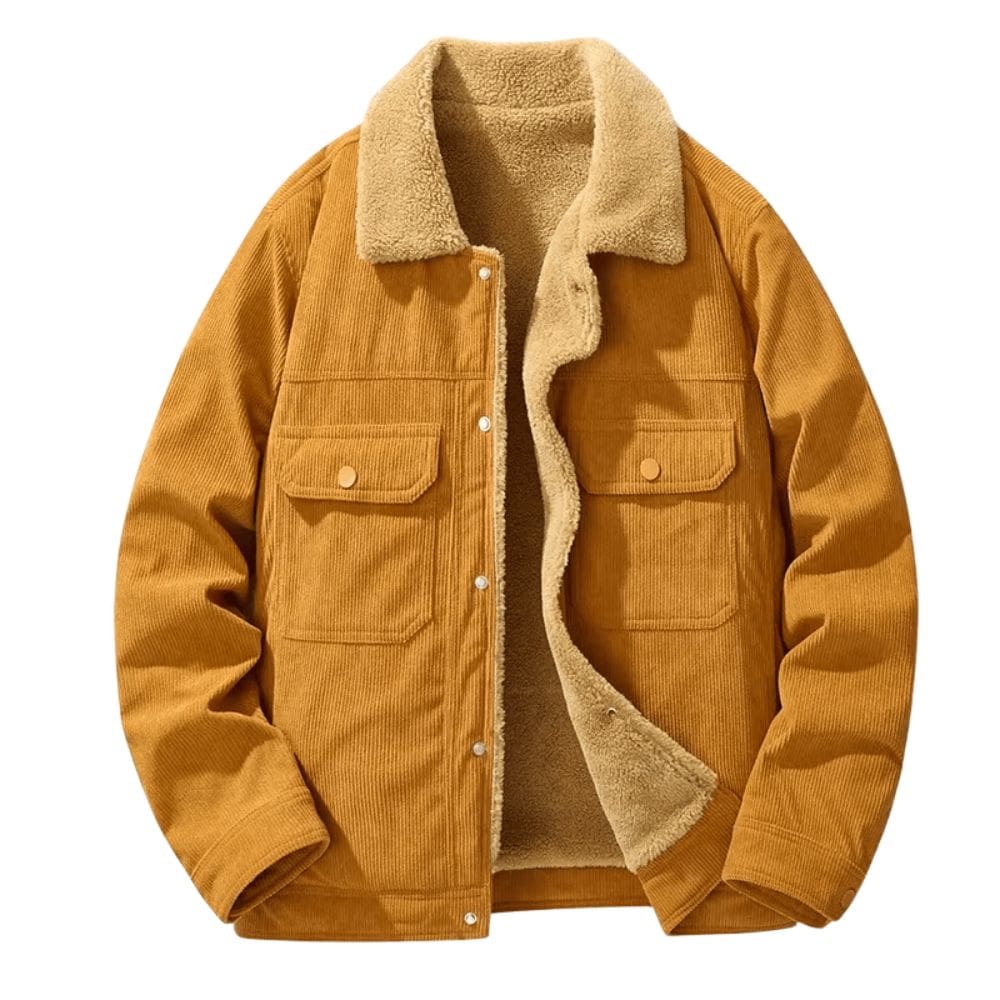 Sherpa-Lined Corduroy Jacket with Premium Comfort