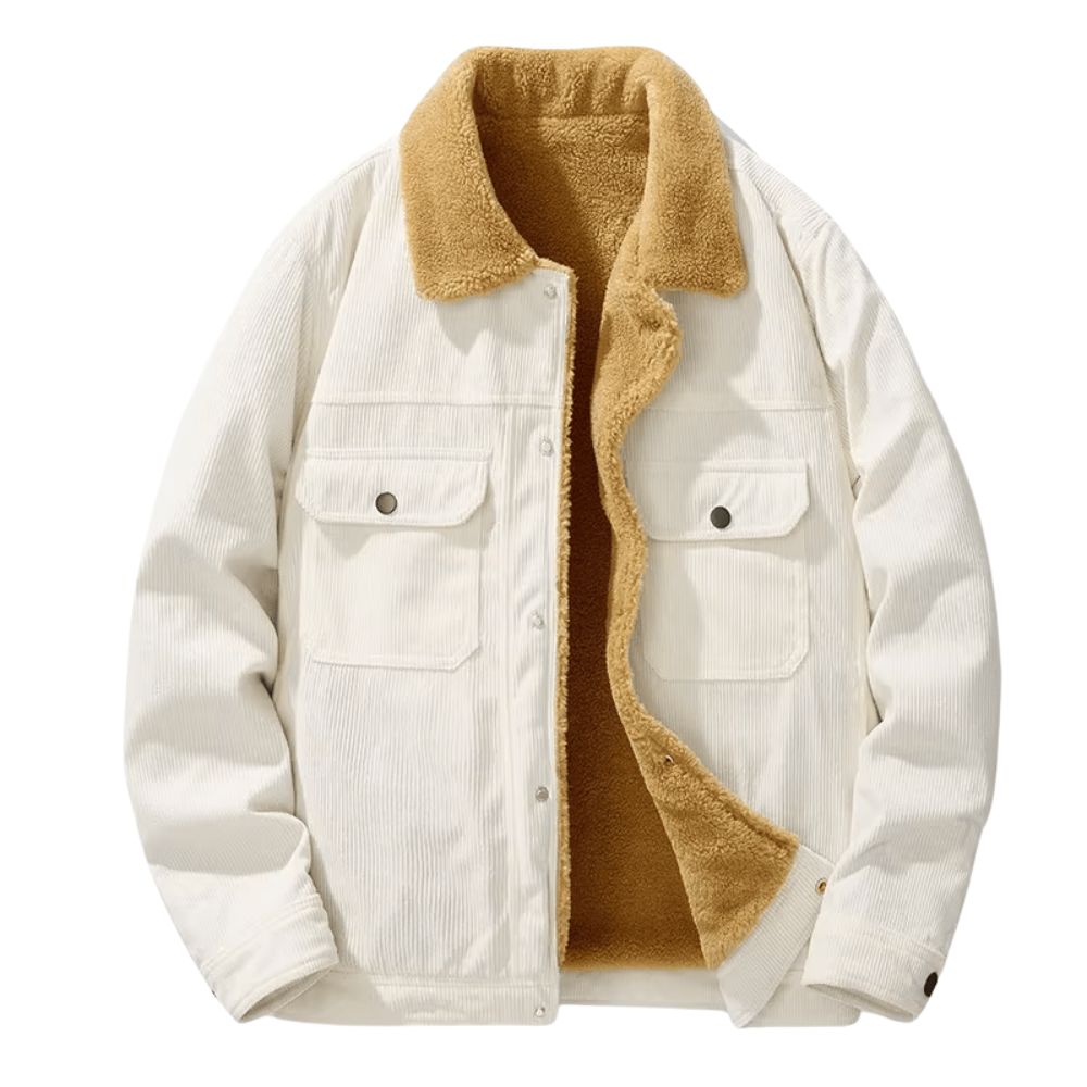 Sherpa-Lined Corduroy Jacket with Premium Comfort