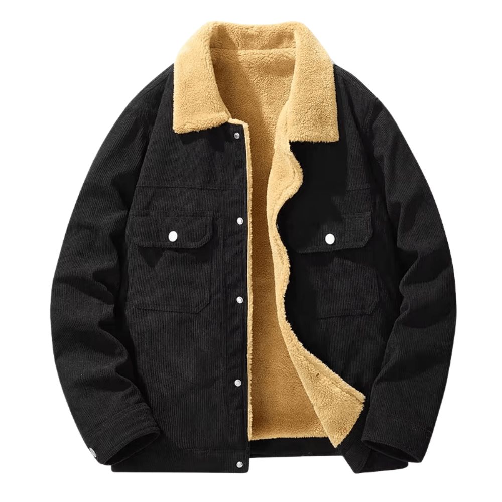 Sherpa-Lined Corduroy Jacket with Premium Comfort