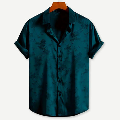 Elegant Floral Embroidery Noir Bloom Shirt – Luxury Comfort & Versatile Style