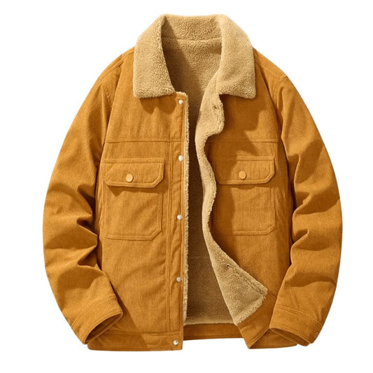 Sherpa-Lined Corduroy Jacket with Premium Comfort