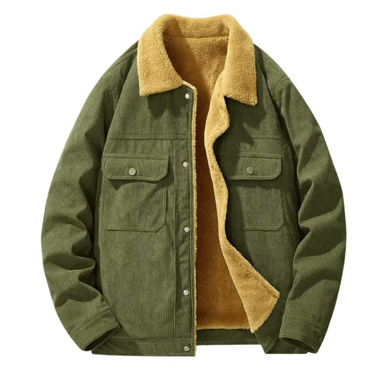 Sherpa-Lined Corduroy Jacket with Premium Comfort
